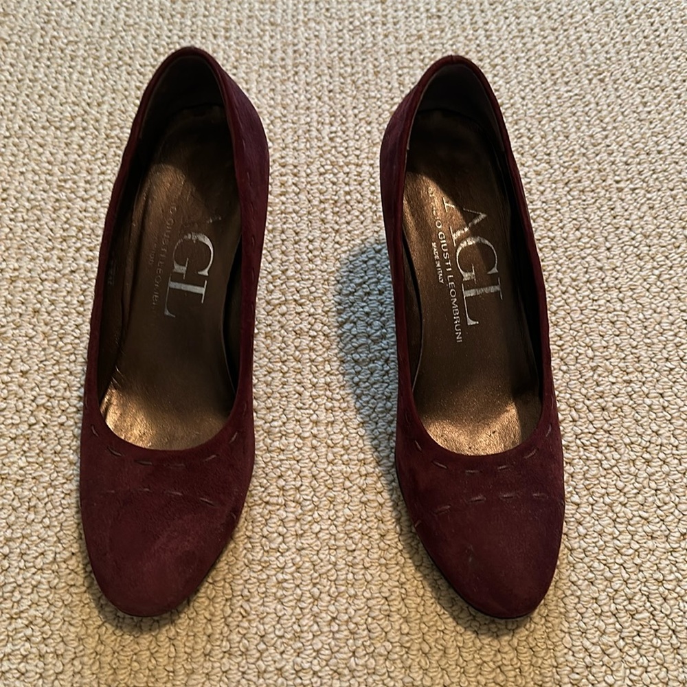 AGL Suede Maroon Heels
